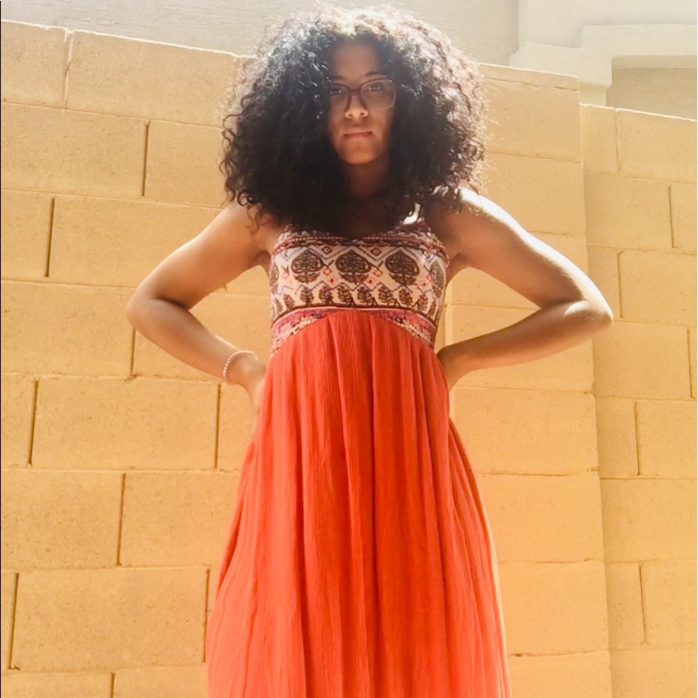 Orange Xhilaration Maxi Dress